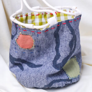 Hand-Stitched Drawstring Bag Materials Kit with Ilana and Co. Fabric